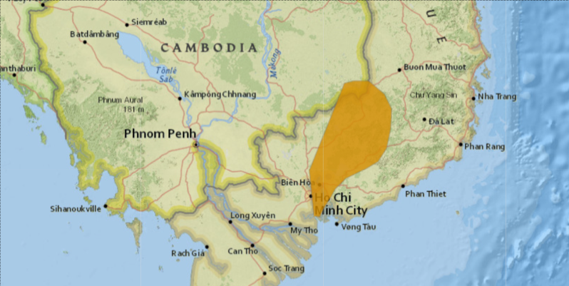 Distribution of Ruby Snake